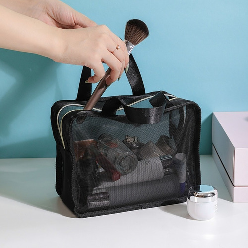 Bolsa De Cosméticos Transparente Para Mujer Bolso De Mano D