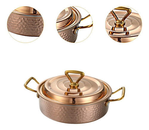 Olla Caliente Martillada, Plato Para Frotar, Olla De 22cm