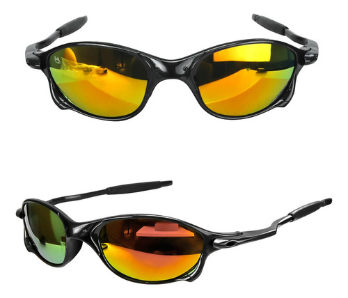 Oculos Sol Orizom Spaceman Laranja Proteção UV Masculino