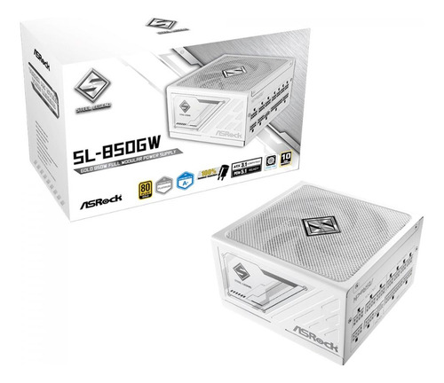 Fonte Asrock Steel Legend White, 850w, Full Modular