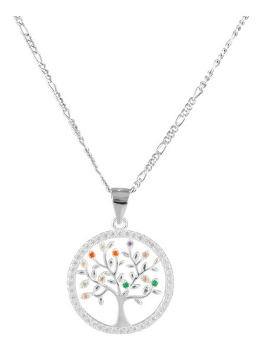 Dije Árbol De La Vida Plata 925 + Cadena Plata 925 Mamá