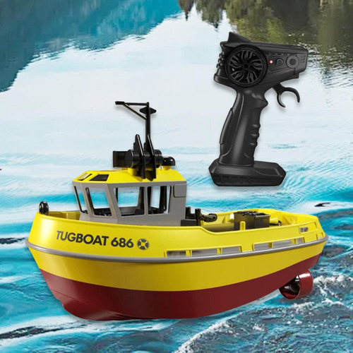 Barco Rc, Remolcado De 1/72 Rc Para Piscinas Y, Amarillo