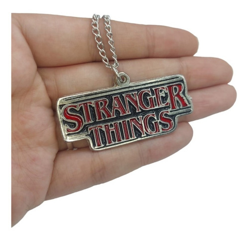 Collar De Stranger Things Abecedario Logo De Metal