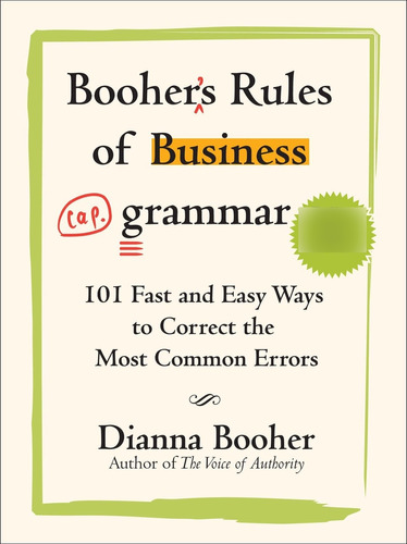 Libro: Booherøs Rules Of Business Grammar: 101 Fast And Easy