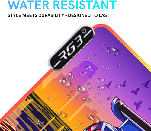 Allstargarage Rgb Gaming Mouse Pad Extendido, Mousepads Led