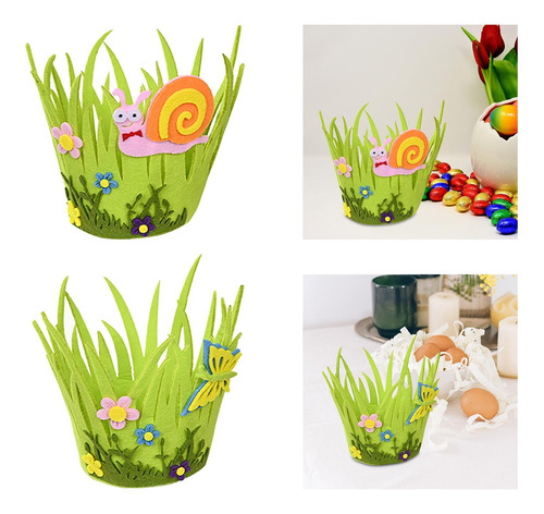 2 Cestas De Huevos De Pascua, Bolsas De Fieltro Para Fiestas
