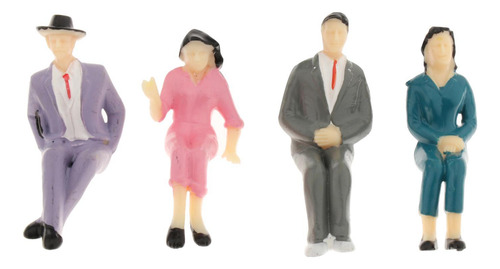 14pcs Figuras Em Miniatura Modelo, G Os Passageiros Sentados
