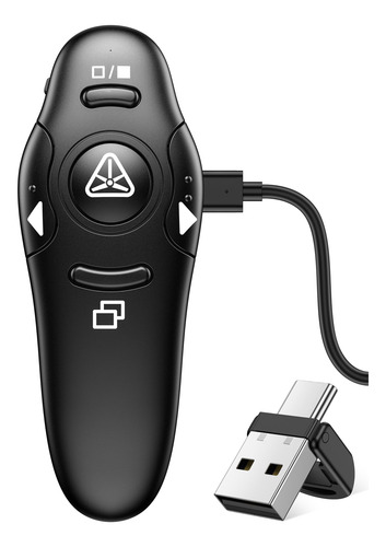 Pack Clicker Inalmbrico Usb-c Con Puntero Rojo Para Presenta