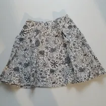 Comprar Grisino Pollera Blanca Estampado Negro. Talle 10