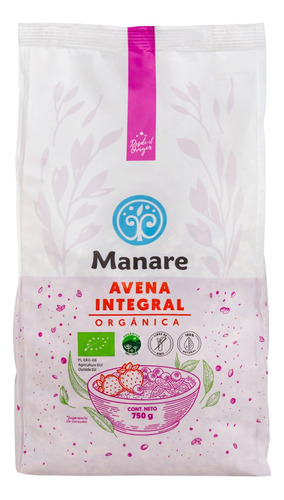 Avena Integral Orgánica 750 G - Manare