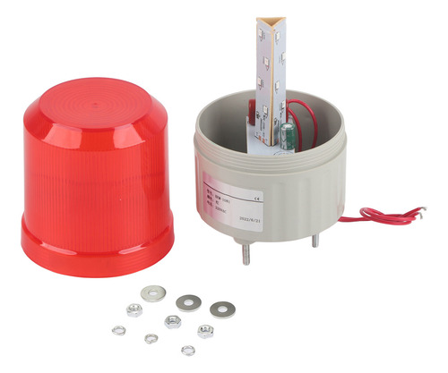 Señal De Advertencia Giratoria, 220 V, Luz Led Roja, 75 Mm