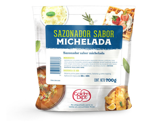 Sazonador Michelada Para Mariscos Golden Dipt 700 Gr