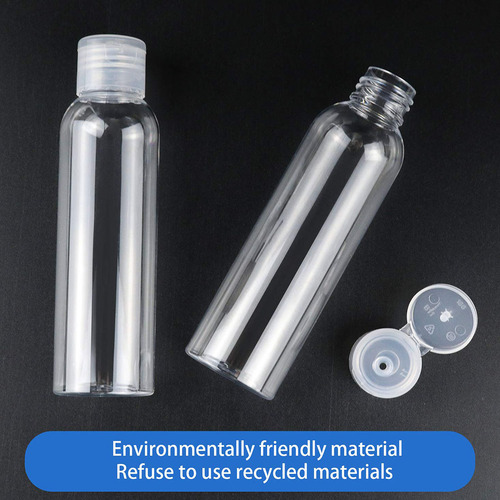 6 Botellas De Plástico Exprimibles De 120 Ml Con Contenedor