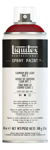 Tinta Spray 400ml Liquitex A Cor Cor Cadmium Red Light Hue 2
