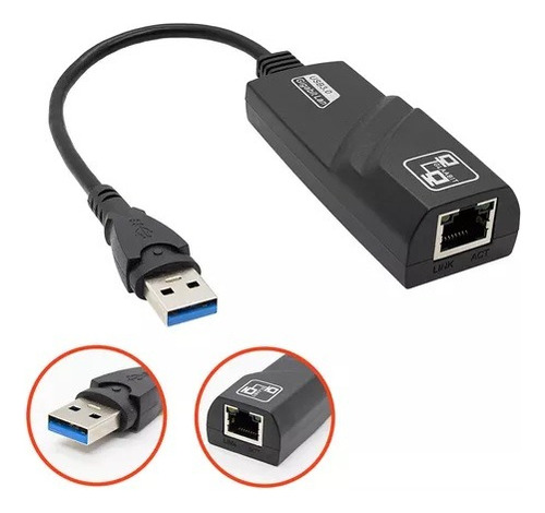 Adaptador De Rede Usb 3.0 Usb Para Rj45 Alta Velocidade