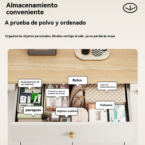 Zapatero Moderno Con 4 Puertas 1 Cajón, 120x32x85cm Color Roble+blanco
