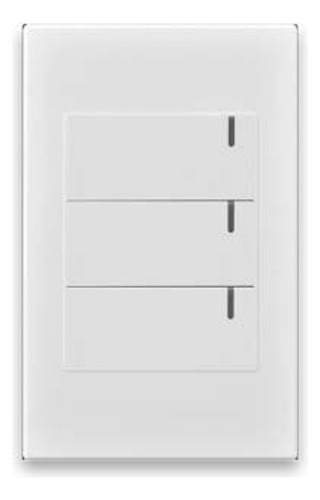 Interruptor Triple Conmutable Blanco Premium White De Lujo