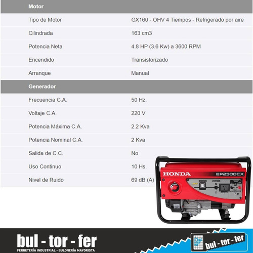 Imagen 5 de 9 de Grupo Electrogeno Generador Honda 5.5kva D-avr
