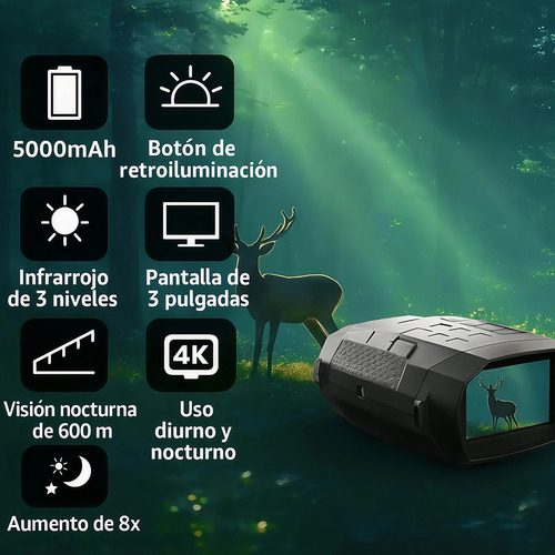 Binoculares Infrarrojos Visión Nocturna Prismáticos Zoom ,con Tarjeta De Memoria De 32g,binoculares Infrarrojos,binoculares Vision Nocturna,binoculares,vinoculares,binoculares Nocturno