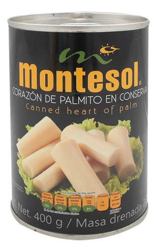 Corazón De Palmito Montesol En Conserva 400 G