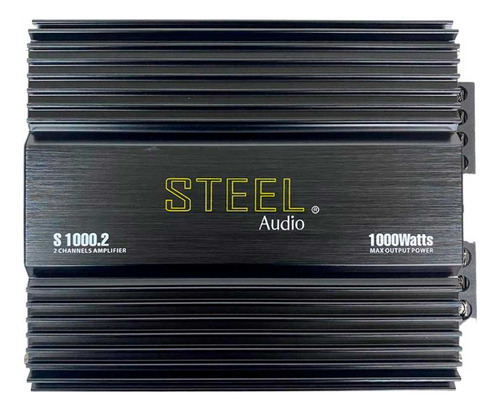 Amplificador Steel Audio S1000.2 1 Canal 1000w Max Power Color Negro