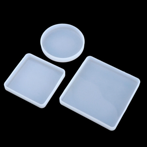 3pcs Diy Resina Epóxi Fundição Copo Coaster Molde Rodada
