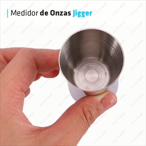 Imagen 3 de 10 de Medidor Onzas Jigger Tragos Bebidas Acero Inoxidable Barman