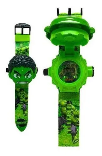El reloj digital Hulk para ni os proyecta 24 im genes MercadoLibre