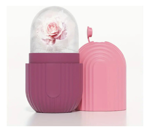 Rodillo Facial De Silicona Genérico Ice Face Roller Rosa Roja