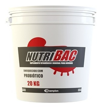 Imagem 1 de 5 de Nutribac 20 Kg Champion Saúde Animal Probiótico Para Bovinos