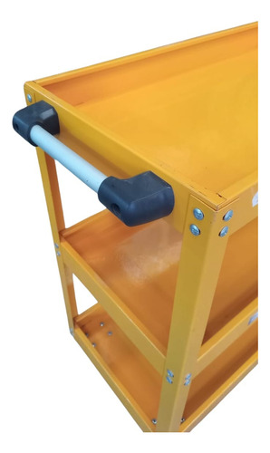 Portaherramientas Carro C/ruedas 3 Estantes Naranja Lusqtoff Naranja