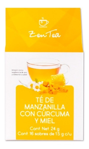 Te Orgánico Curcuma, Manzanilla Y Miel Zen Tea 16 Sobres