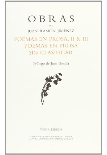 Libro O.c. Juan Ramon Jimenez Poemas En Prosa Ii & Iii De Ji