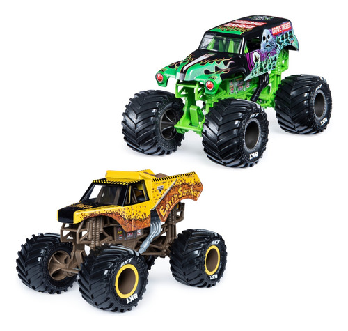 Monster Jam Monster Truck 1:24 Gravedigger Earthshaker Metal