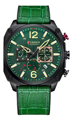 Reloj Curren 8398 De Lujo Correa De Cuero Para Caballeros