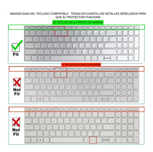 Protector De Teclado Para Hp 15 En Silicona Transparente