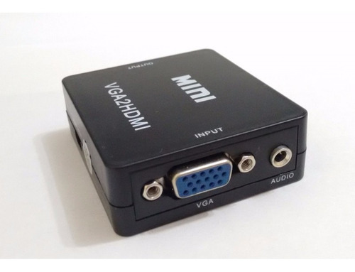 Imagen 2 de 2 de Adaptador Vga A Hdmi Conversor Con Salida De Audio