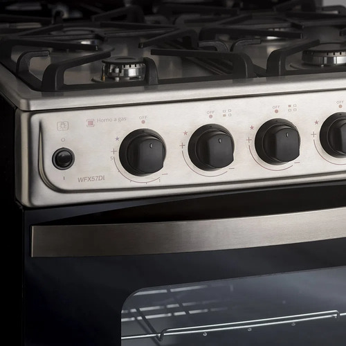 Imagen 5 de 7 de Cocina Whirlpool A Gas Wfx57di 56cm Inox Super Oferta