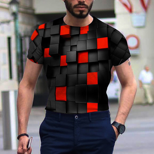 Camiseta Unisex Con Estampado 3d Blusa Diaria For Hombre O