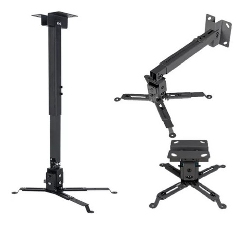 Suporte Para Projetor Teto Parede Até 25 Kg C/ Regulagem Preto