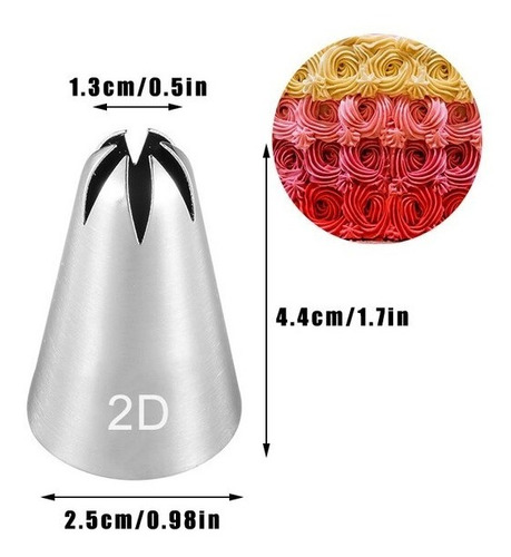 Boquilla Decoración Pasteles Mediana 2d 