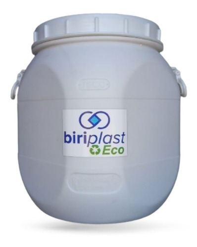 Biriplast Eco Tambor/bombona 50 Litros Branco Reuso