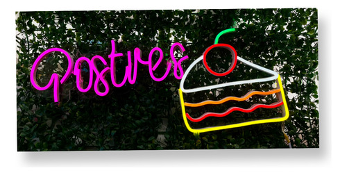 Letrero Neon Led Postres 50x20