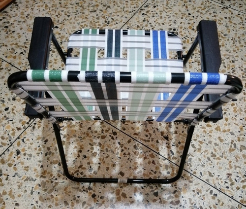 Silla Plegable Playera Montaña Cintas Polipropileno Nueva