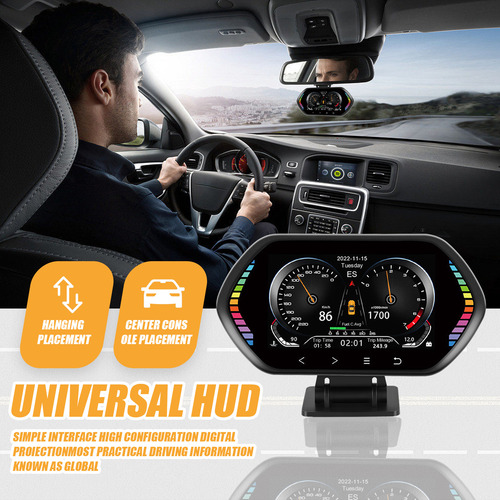 Velocímetro Gps Obd2 Universal Hud Con Pantalla -fs