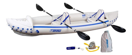 Sea Eagle 370 Pro 3 Personas Inflables Kayak Pesca Barco Ca.