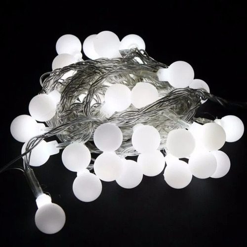 Guirnalda Bolitas Led 28 Luces Blanco Frio 3 Mts 220v