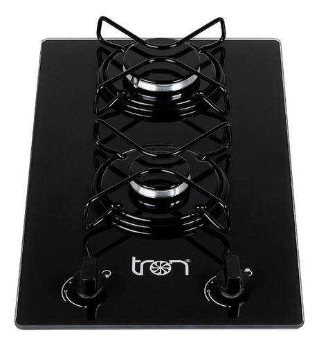 Cooktop Tron 2 Bocas Gas Glp Mesa De Vidro Bivolt Preto