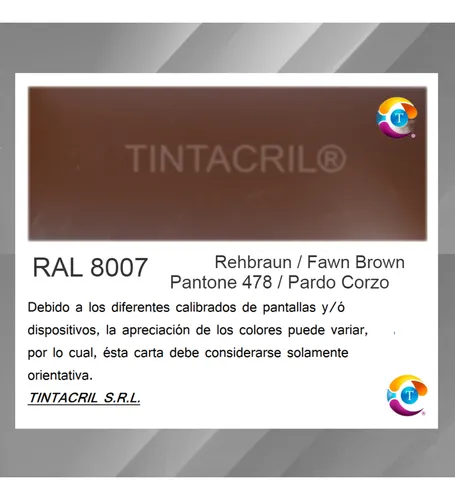 Pintura Bicapa Ral 8007 X 3.6 Lts. Marrón Corzo