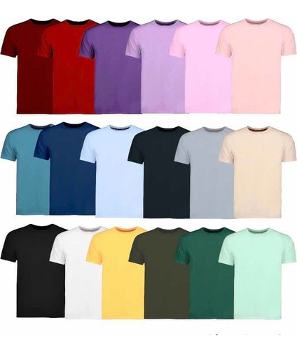 Pack Camisetas Variedad Colores Calidad Top Uso Diario 2 U